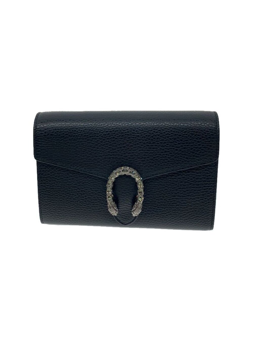Gucci Dionysus Leather Chain Bag Black Solid